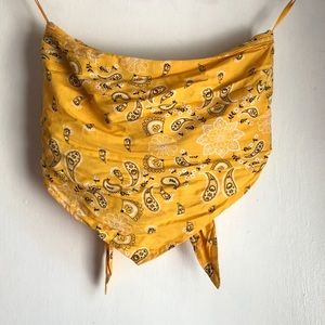 Yellow bandana crop top